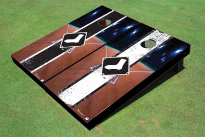 Chicago White Sox Sock Field Long Stripe Alternating Themed Cornhole Boards