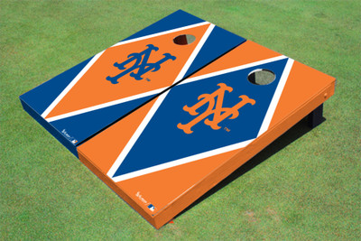 New York Mets NY Alternating Diamond Cornhole Boards New York Mets NY Alternating Diamond Cornhole Boards