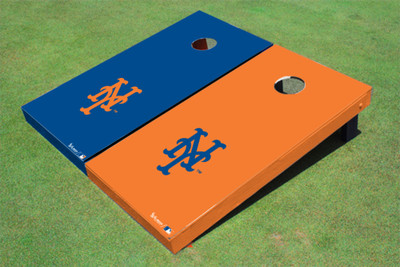 New York Mets NY Alternating Solid Cornhole Boards New York Mets NY Alternating Solid Cornhole Boards