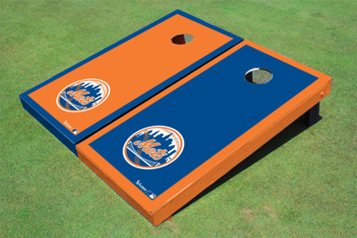 New York Mets Club Alternating Border Cornhole Boards