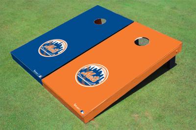 New York Mets Club Alternating Solid Cornhole Boards