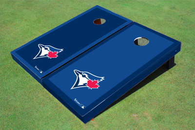 Toronto Blue Jays Bird Alternating Border Cornhole Boards Toronto Blue Jays Bird Alternating Border Cornhole Boards
