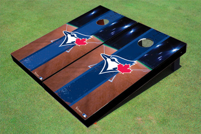 Toronto Blue Jays Bird Field Long Stripe Alternating Themed Cornhole Boards Toronto Blue Jays Bird Field Long Stripe Alternating Themed Cornhole Boards