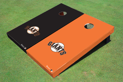 San Francisco Giants Ball Alternating Solid Cornhole Boards San Francisco Giants Ball Alternating Solid Cornhole Boards