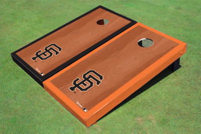 San Francisco Giants SF Rosewood Alternating Border Cornhole Boards