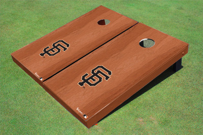 San Francisco Giants SF Solid Rosewood Cornhole Boards