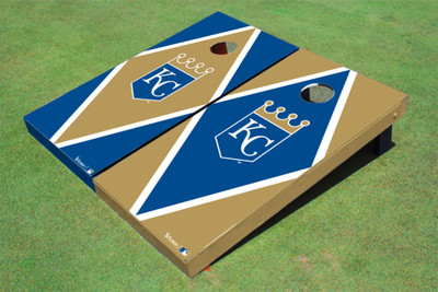 Kansas City Royals KC Shield Alternating Diamond Cornhole Boards