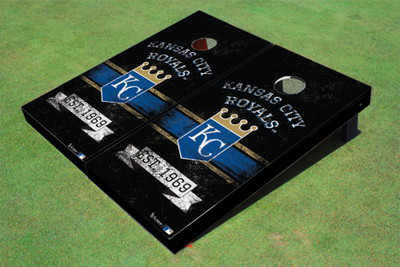 Kansas City Royals KC Shield EST Cornhole Boards