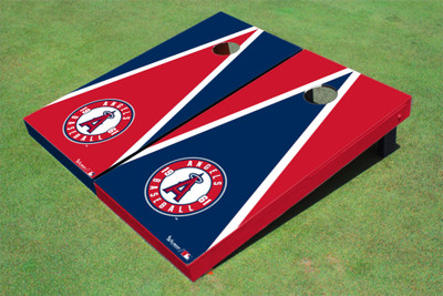 Los Angeles Angels Circle Alternating Triangle Cornhole Boards Los Angeles Angels Circle Alternating Triangle Cornhole Boards
