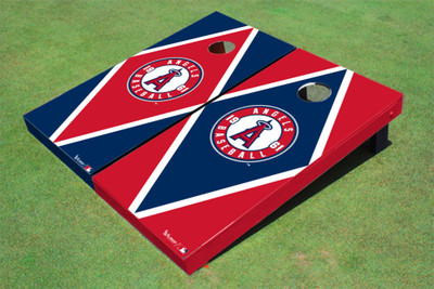 Los Angeles Angels Circle Alternating Diamond Cornhole Boards