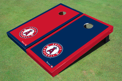 Los Angeles Angels Circle Alternating Border Cornhole Boards Los Angeles Angels Circle Alternating Border Cornhole Boards
