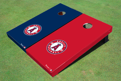 Los Angeles Angels Circle Alternating Solid Cornhole Boards