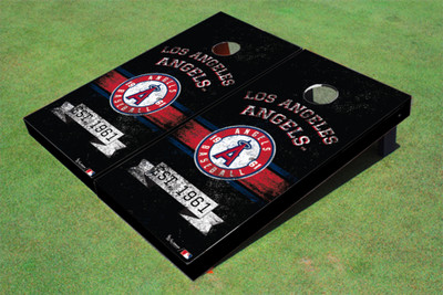 Los Angeles Angels Circle EST Cornhole Boards Los Angeles Angels Circle EST Cornhole Boards