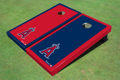 Los Angeles Angels A Alternating Border Cornhole Boards