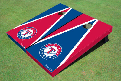 Texas Rangers Circle Alternating Triangle Cornhole Boards
