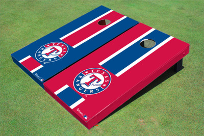 Texas Rangers Circle Alternating Long Stripe Cornhole Boards
