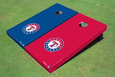 Texas Rangers Circle Alternating Solid Cornhole Boards Texas Rangers Circle Alternating Solid Cornhole Boards