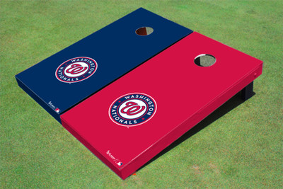 Washington Nationals Circle Alternating Solid Cornhole Boards