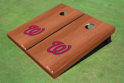 Washington Nationals W Solid Rosewood Cornhole Boards