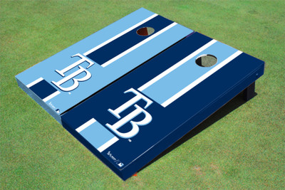 Tampa Bay Rays TB Alternating Long Stripe Cornhole Boards