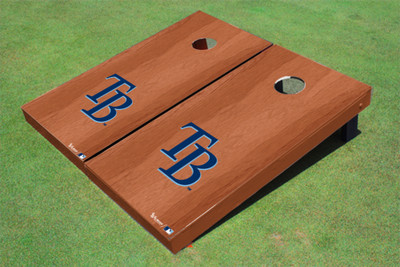 Tampa Bay Rays TB Solid Rosewood Cornhole Boards