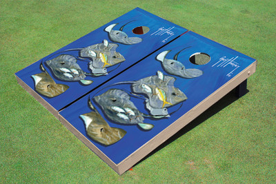 Custom Guy Harvey Stingrays Cornhole Boards Custom Guy Harvey Stingrays Cornhole Boards