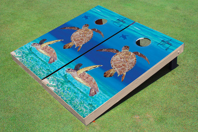 Custom Guy Harvey Turtle Cornhole Boards Custom Guy Harvey Turtle Cornhole Boards