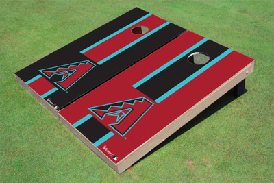 Arizona Diamondbacks A Alternating Long Stripe Cornhole Boards