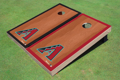 Arizona Diamondbacks A Rosewood Alternating Border Cornhole Boards