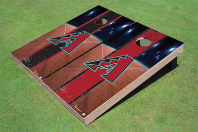 Arizona Diamondbacks A Field Long Stripe Alternating Themed Cornhole Boards Arizona Diamondbacks A Field Long Stripe Alternating Themed Cornhole Boards