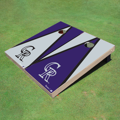 Colorado Rockies CR Alternating Triangle Cornhole Boards