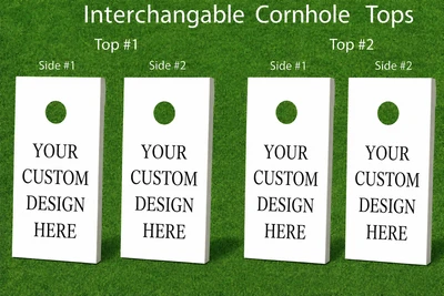 Interchangeable Cornhole Tops - Design Your Own - Mix And Match ALL and ANY Of Your Designs Created