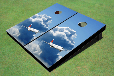 Plane In Cloud #2 Custom Cornhole Board Plane In Cloud #2 Custom Cornhole Board