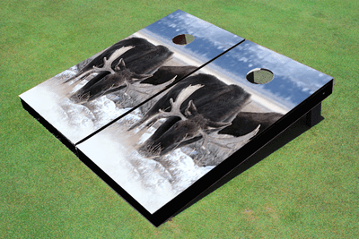 Moose In Snow Custom Cornhole Board Moose In Snow Custom Cornhole Board