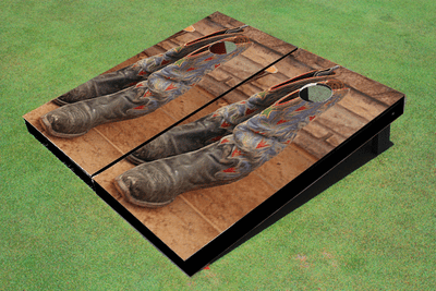 Cowboy Boots #2 Custom Cornhole Board Cowboy Boots #2 Custom Cornhole Board
