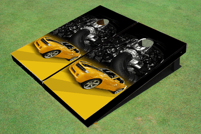 Camaro Yellow Custom Cornhole Board Camaro Yellow Custom Cornhole Board
