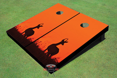 Orange Deer Cornhole Board Set Orange Deer Cornhole Board Set