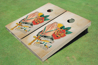 Stairway To Heaven Custom Cornhole Board