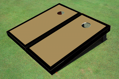 Gold And Black Matching Border Custom Cornhole Board Gold And Black Matching Border Custom Cornhole Board
