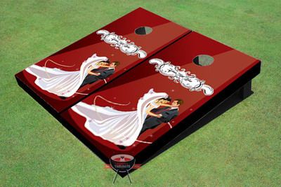 Red Wedding Dance Custom Cornhole Board Red Wedding Dance Custom Cornhole Board
