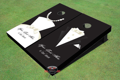 Tux and Dress Cornhole Board set Tux and Dress Cornhole Board set