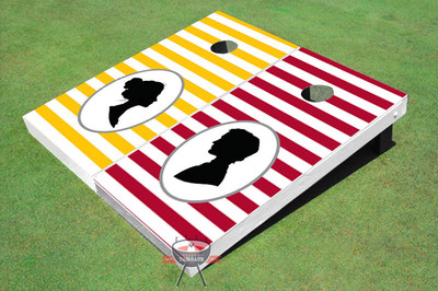 Striped Pattern Wedding Custom Cornhole Board - AAT-2133