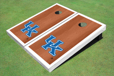 University Of Kentucky White Rosewood Matching Borders Cornhole Boards