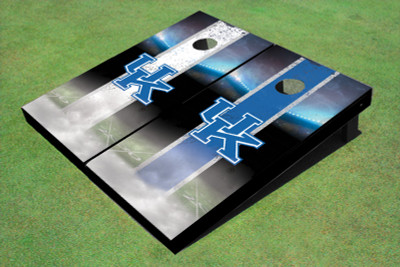 University Of Kentucky Field Alternating Long Strip Themed Cornhole Boards
