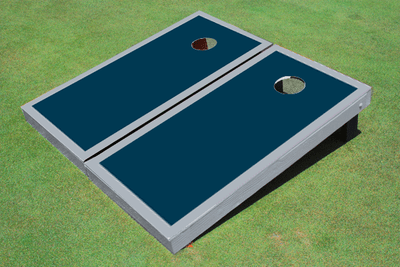 Navy And Gray Matching Border Custom Cornhole Board Navy And Gray Matching Border Custom Cornhole Board