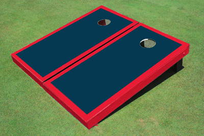 Navy And Red Matching Border Custom Cornhole Board Navy And Red Matching Border Custom Cornhole Board