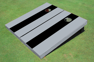 Black And Gray Long Stripe No Stripe Custom Cornhole Board Black And Gray Long Stripe No Stripe Custom Cornhole Board