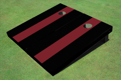 Maroon And Black Matching Long Stripe No Stripe Custom Cornhole Board Maroon And Black Matching Long Stripe No Stripe Custom Cornhole Board