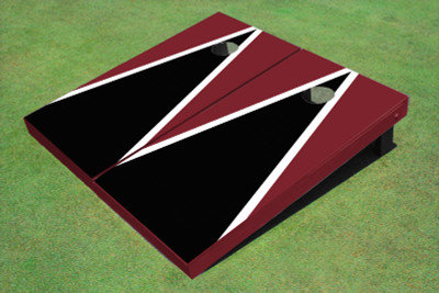 Black And Maroon Matching Triangle Set