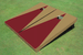 Maroon And Dark Gold Matching Triangle No Stripe Custom Cornhole Board Maroon And Dark Gold Matching Triangle No Stripe Custom Cornhole Board